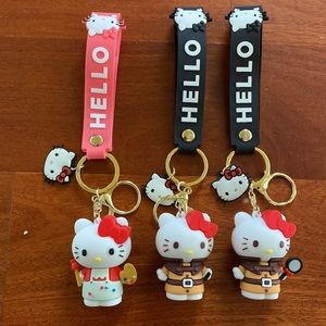 NEW! Hello Kitty Keychains & Wrist Strap